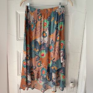 NWT floral Les Amis midi skirt - size L